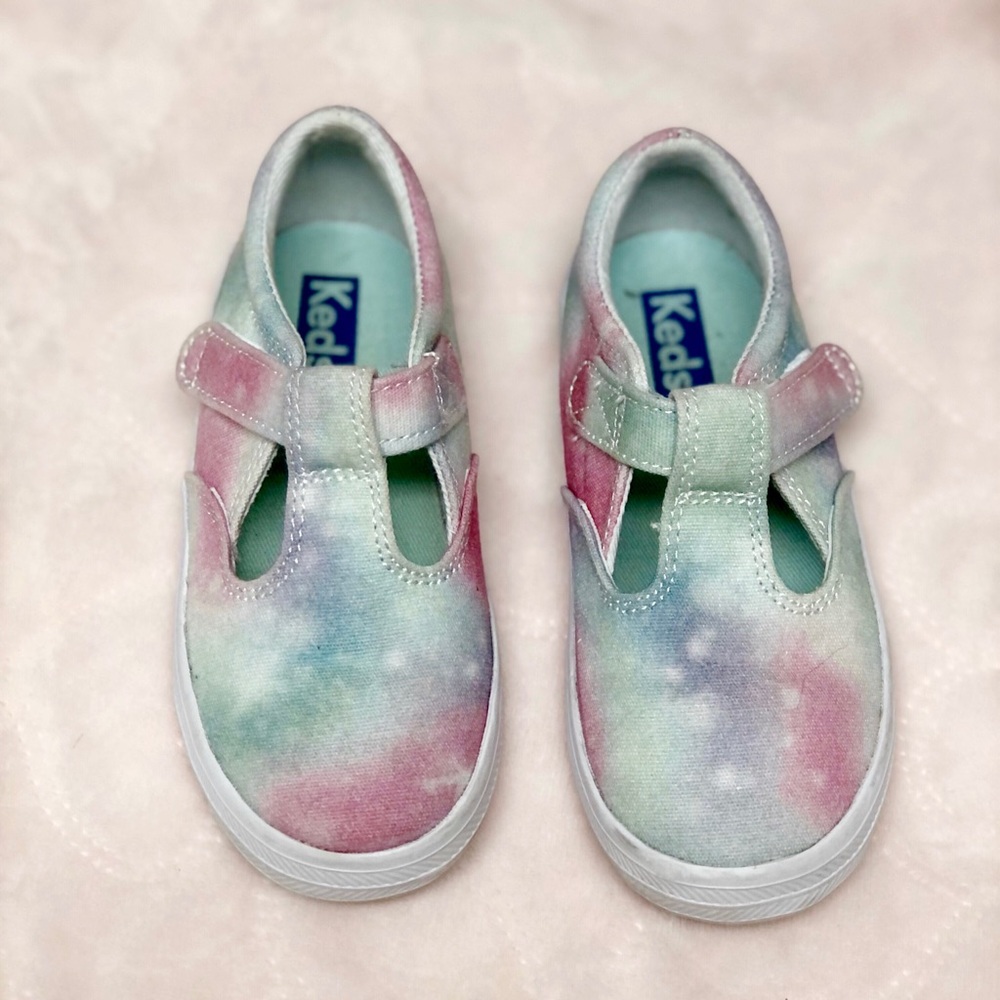 Keds Little Girl's T-Strap Shoes ADDIE Galactic Pastels